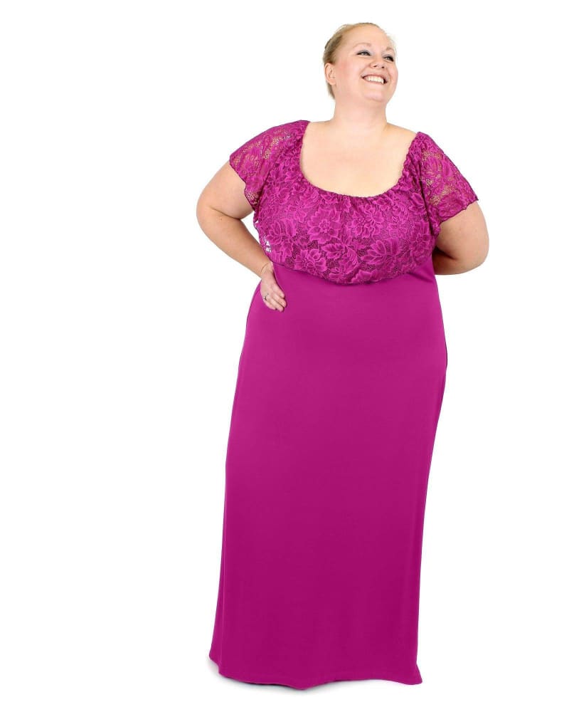 Plus Size Anna Lace Maxi Dress | Frezia